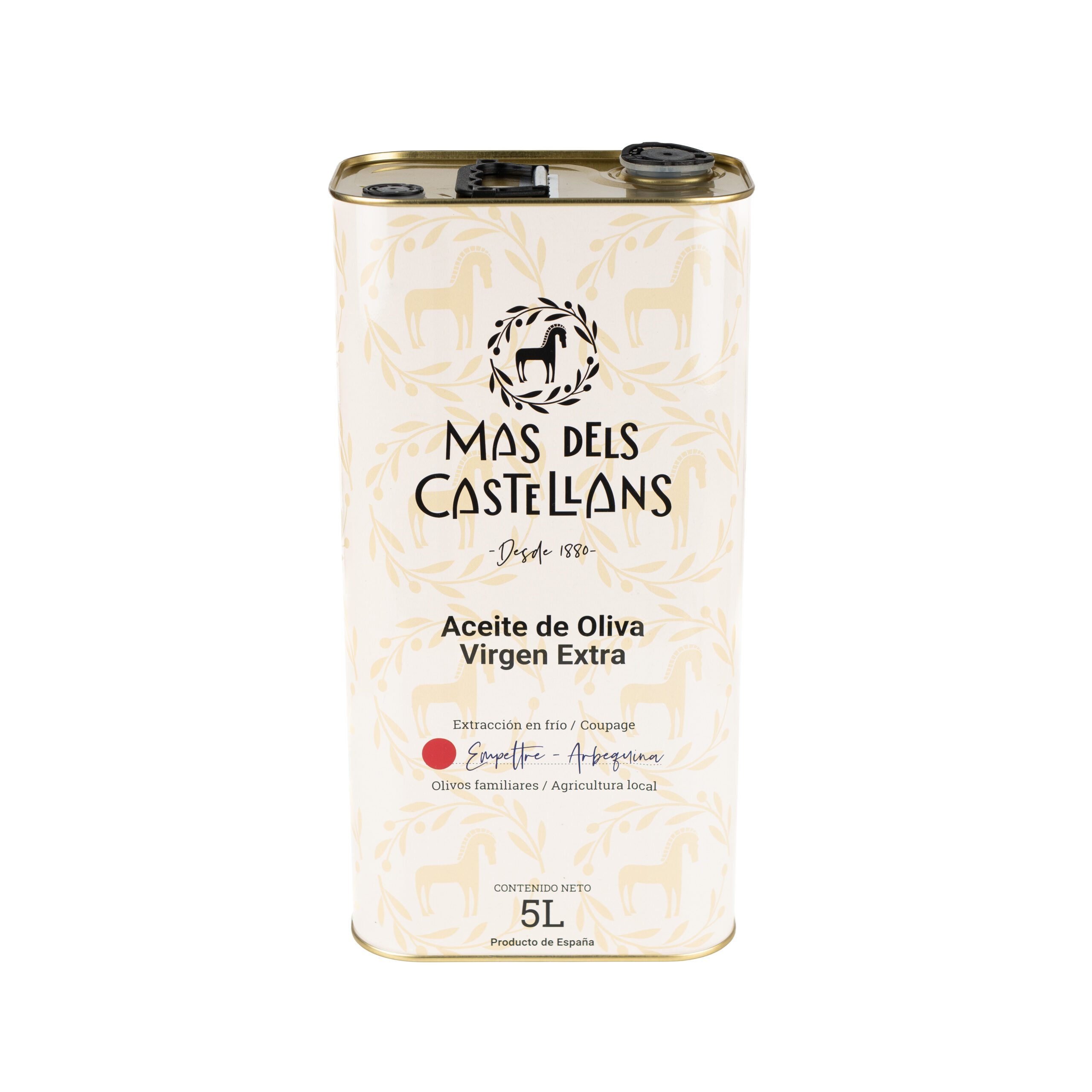 Aceite de oliva virgen extra Extracción en frío Mas dels Castellans Coupage Calaceite Aragón