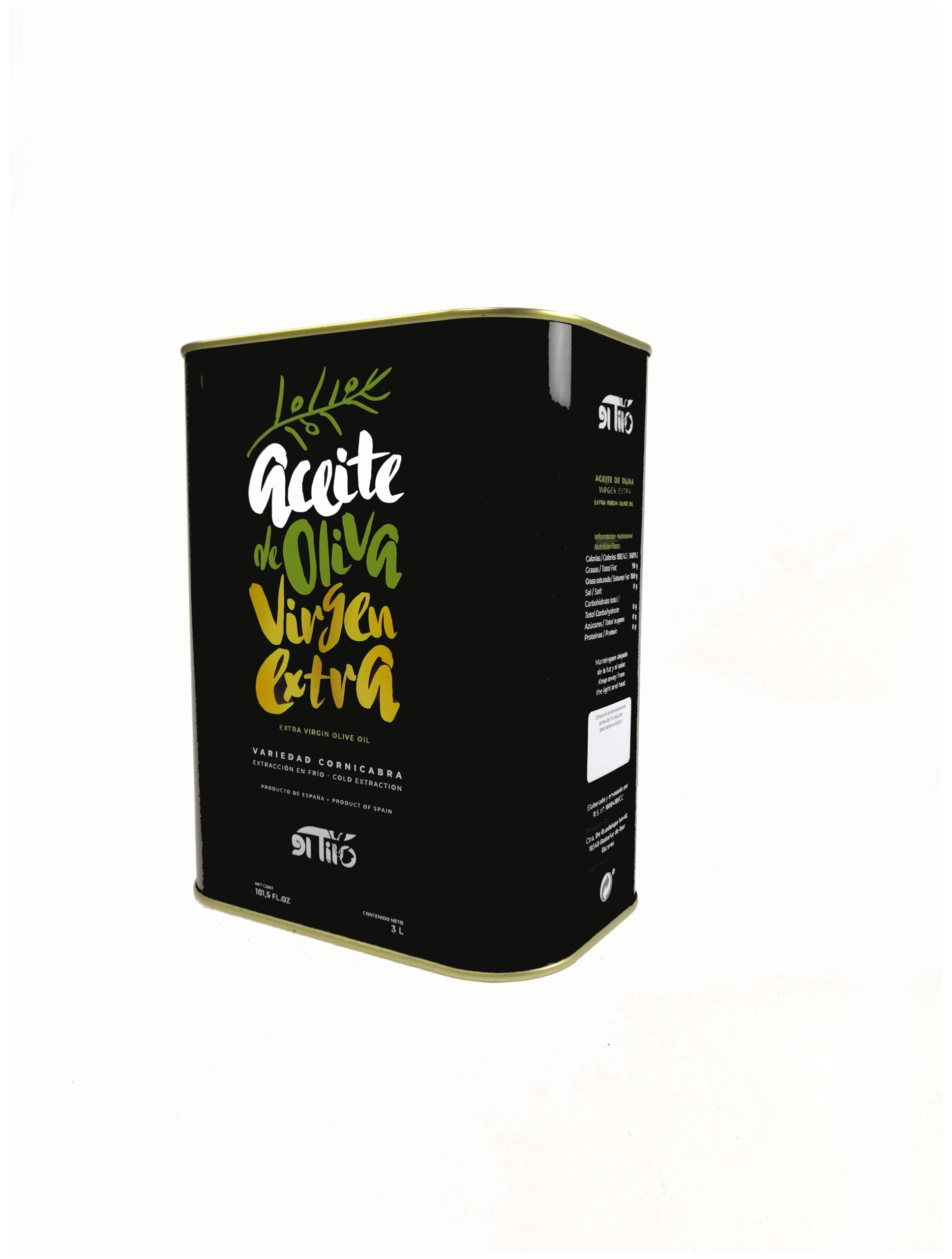 Aceite de Oliva Virgen Extra Cosecha Temprana CORNICABRA EL TILO 3L Castañar de Ibor Cáceres