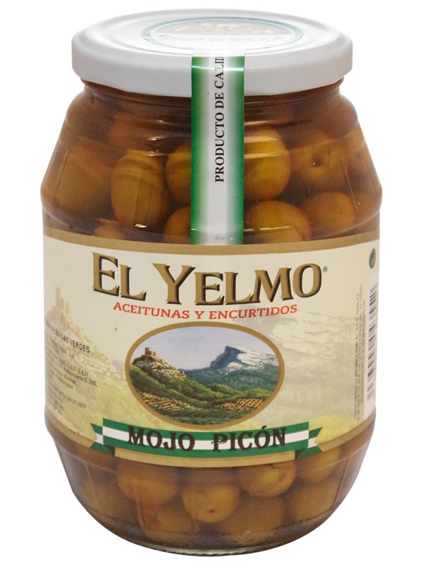 Aceitunas/olivas Mojo Picón EL YELMO 550g Andalucía Bons Olis