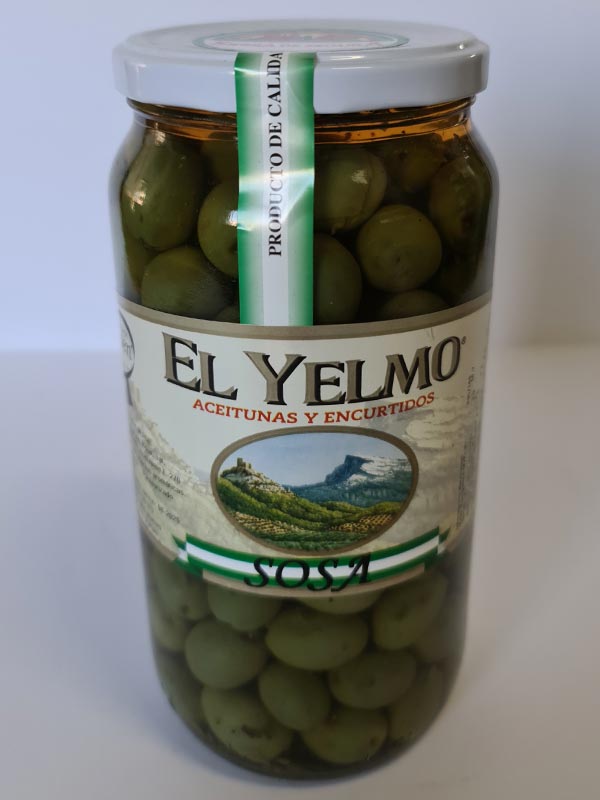 Aceitunas Sosa EL YELMO 575g Jaén Andalucía Bons Olis