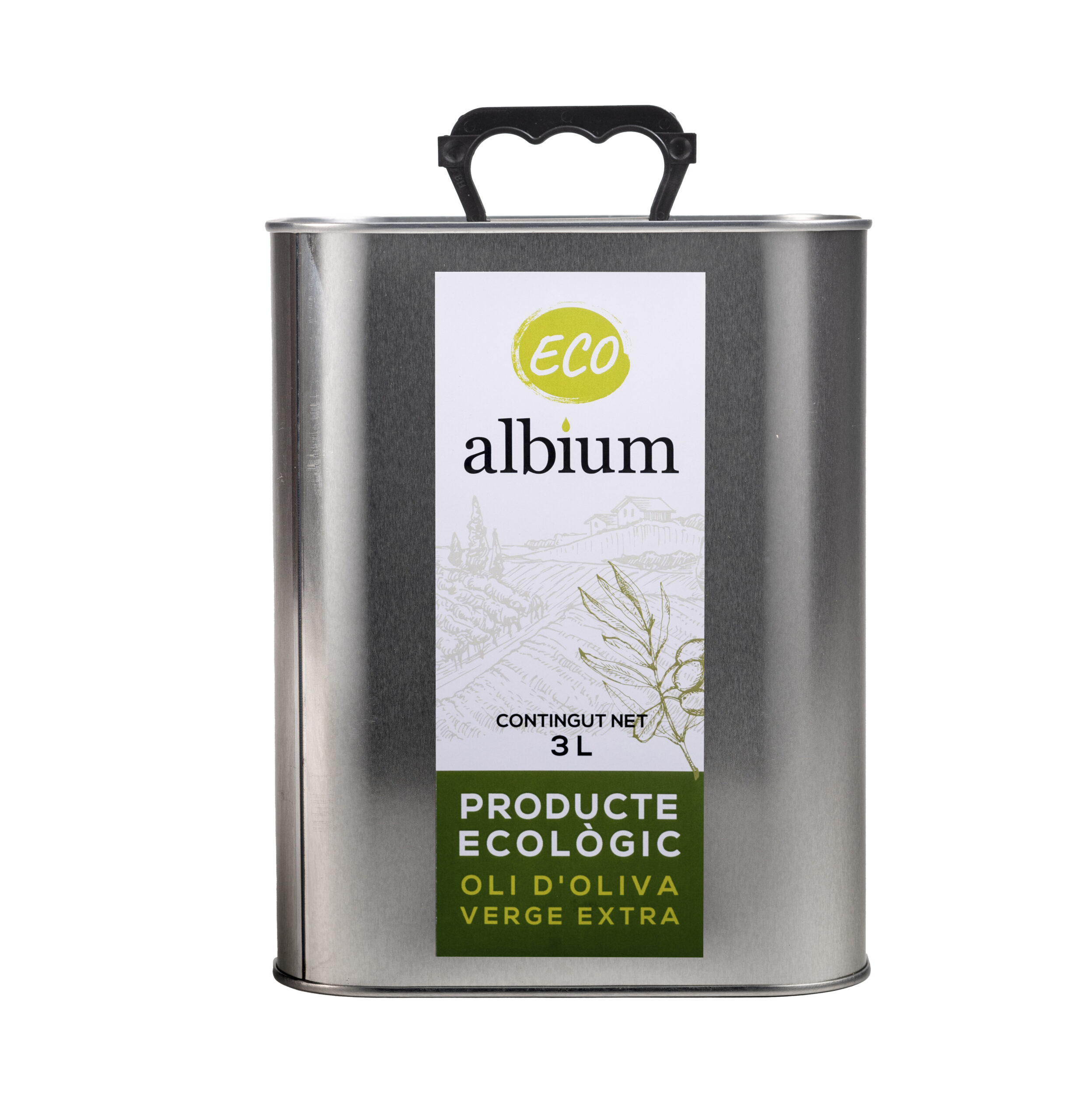 Lata 3L Aceite de Oliva Virgen Extra Cosecha Temprana Extracción en frío Arbequina ALBIUM ECO Garrigues Lleida Ecológico