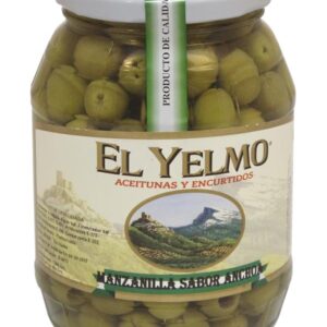 Aceitunas Manzanilla sabor anchoa sin hueso 325g EL YELMO Jaén Bons Olis