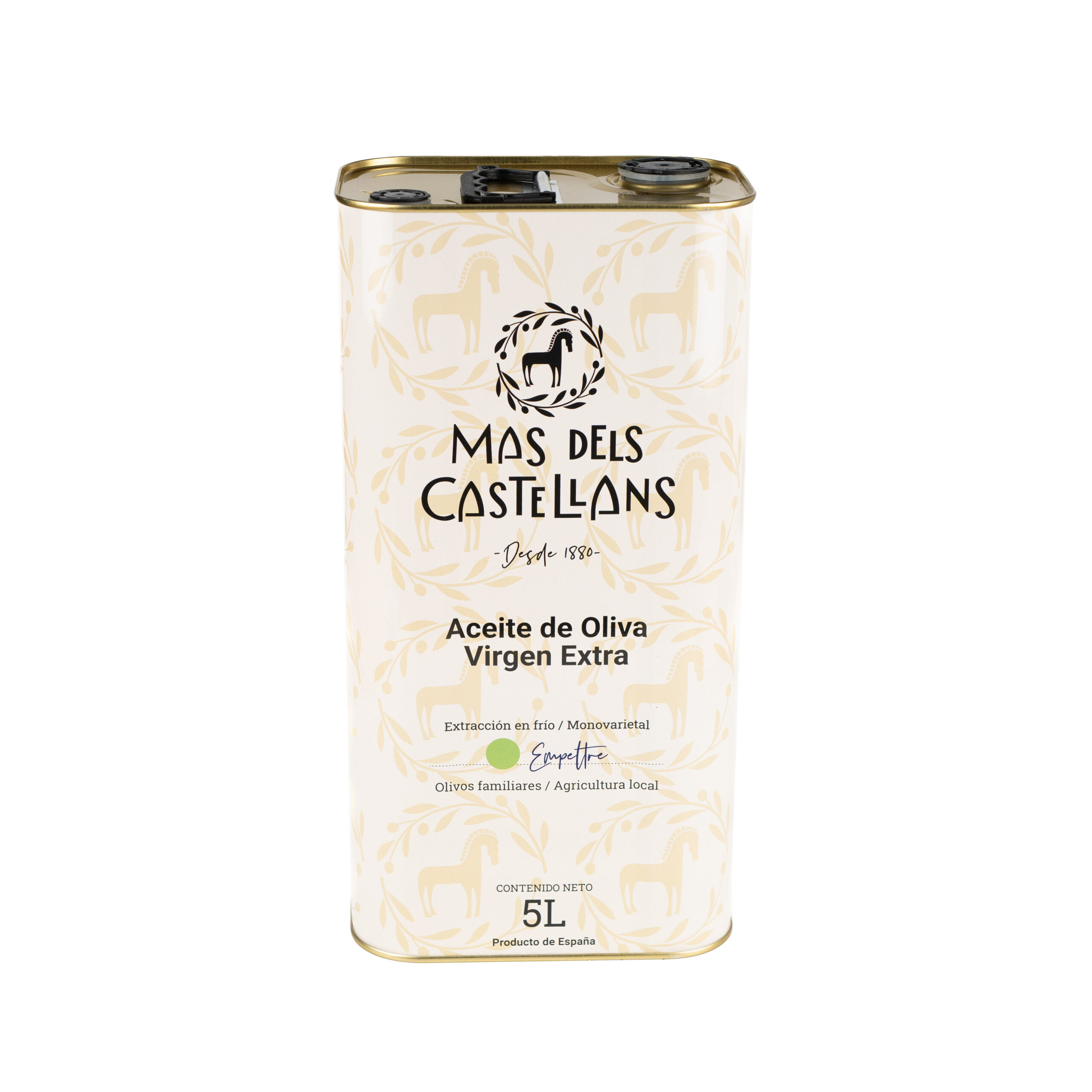 Aceite de Oliva Virgen Extra Extracción en frío Mas dels Castellans Empeltre Calaceite Aragón