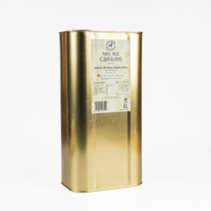 Aceite de Oliva Virgen Extra Extracción en frío Mas dels Castellans Picual cosecha temprana lata 5L Calaceite Matarraña