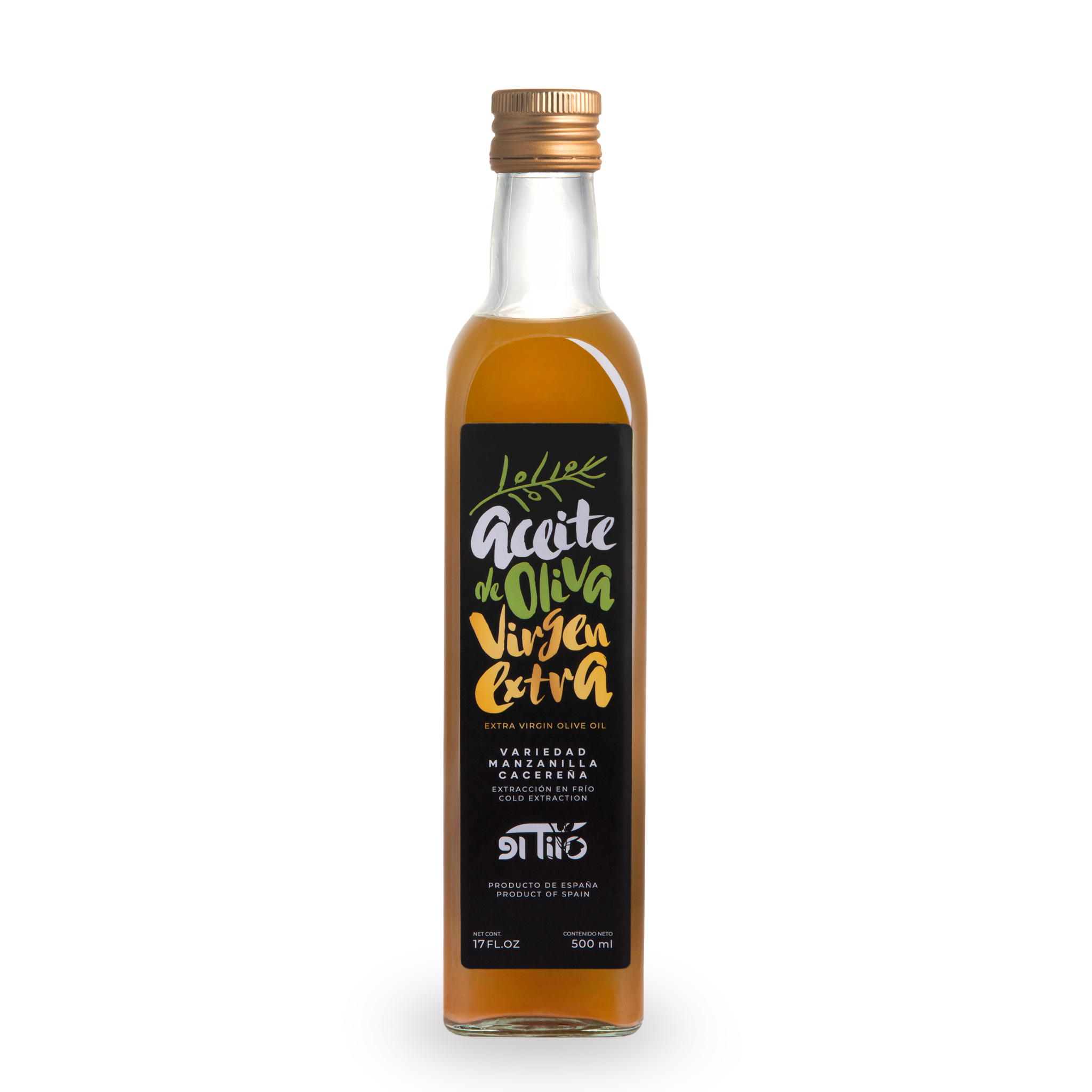 Aceite de Oliva Virgen Extra Manzanilla Cacereña Sin Filtrar El Tilo Castañar de Ibor Cáceres Extremadura