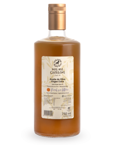 Aceite de Oliva Virgen Extra Sin Filtrar Picual Mas dels Castellans 0,75L Calaceite Aragón