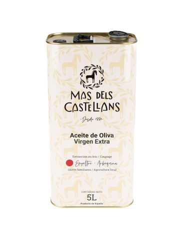 Aceite de oliva virgen extra Extracción en frío Mas dels Castellans Coupage Calaceite Aragón