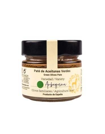 Paté de aceituna verde de ARBEQUINA MAS DELS CASTELLANS Calaceite Aragón Bons Olis