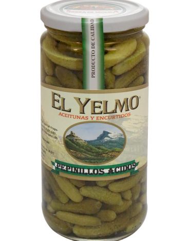 Pepinillos EL YELMO 350g Puerta de Segura Andalucía Bons Olis