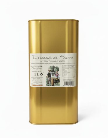 Aceite de Oliva Virgen Extra Lata 5L ESSENCIAL DE SIERRA sin filtrar extracción en frío Andalucía