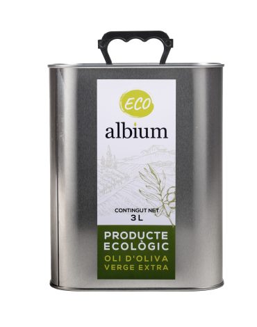 Lata 3L Aceite de Oliva Virgen Extra Cosecha Temprana Extracción en frío Arbequina ALBIUM ECO Garrigues Lleida Ecológico